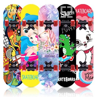 厂家直销儿童滑板3 6岁8初学者12专业男孩女生双翘四轮滑板车