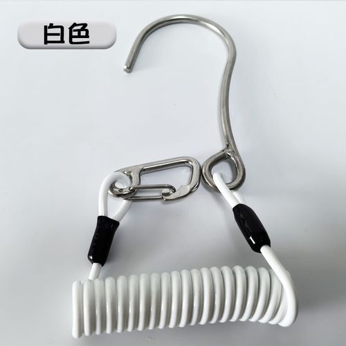 YEXIZE潜水专业流钩316不锈钢单头钩安全弹簧绳挂钩水肺顶放流勾