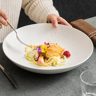 厂家铁铸锤纹哑光陶瓷碗汤碗面碗2024新款现代简约大号汤盆碗圆碗