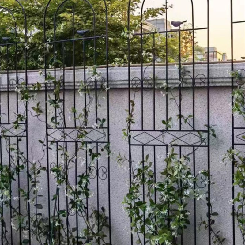 ll铁线莲爬藤架蔷薇月季种植户外栅栏庭院花架支撑杆铁艺攀爬架阳