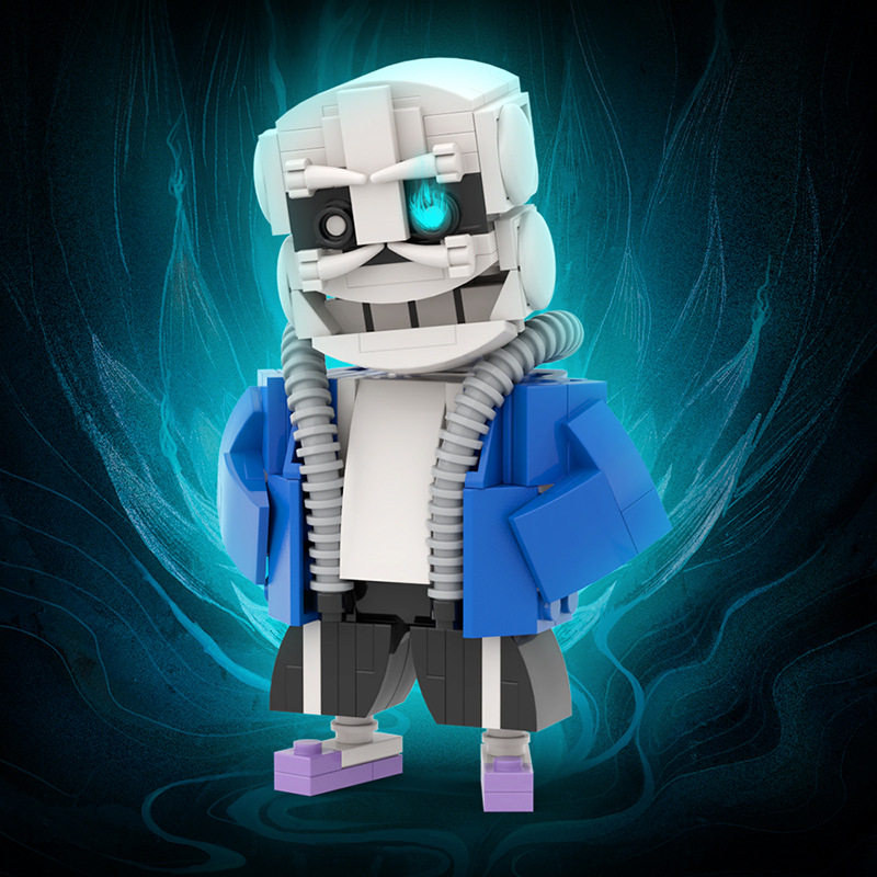 Moc游戏系列积木玩具Undertale Sans传说之下杉斯骷髅兄弟