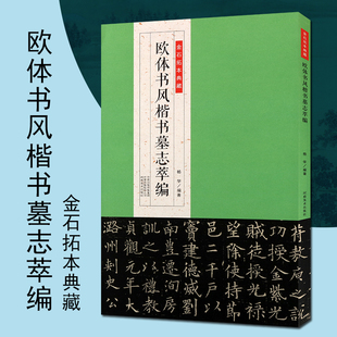 欧体书风楷书墓志萃编金石拓本典藏原石拓本比对 书法字帖碑帖书籍欧阳询书法赏析河南美术出版社