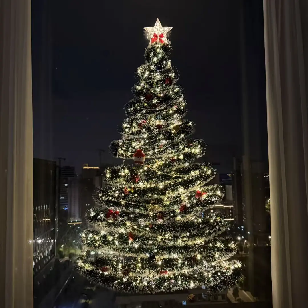 圣诞树落地窗diy客厅WJ