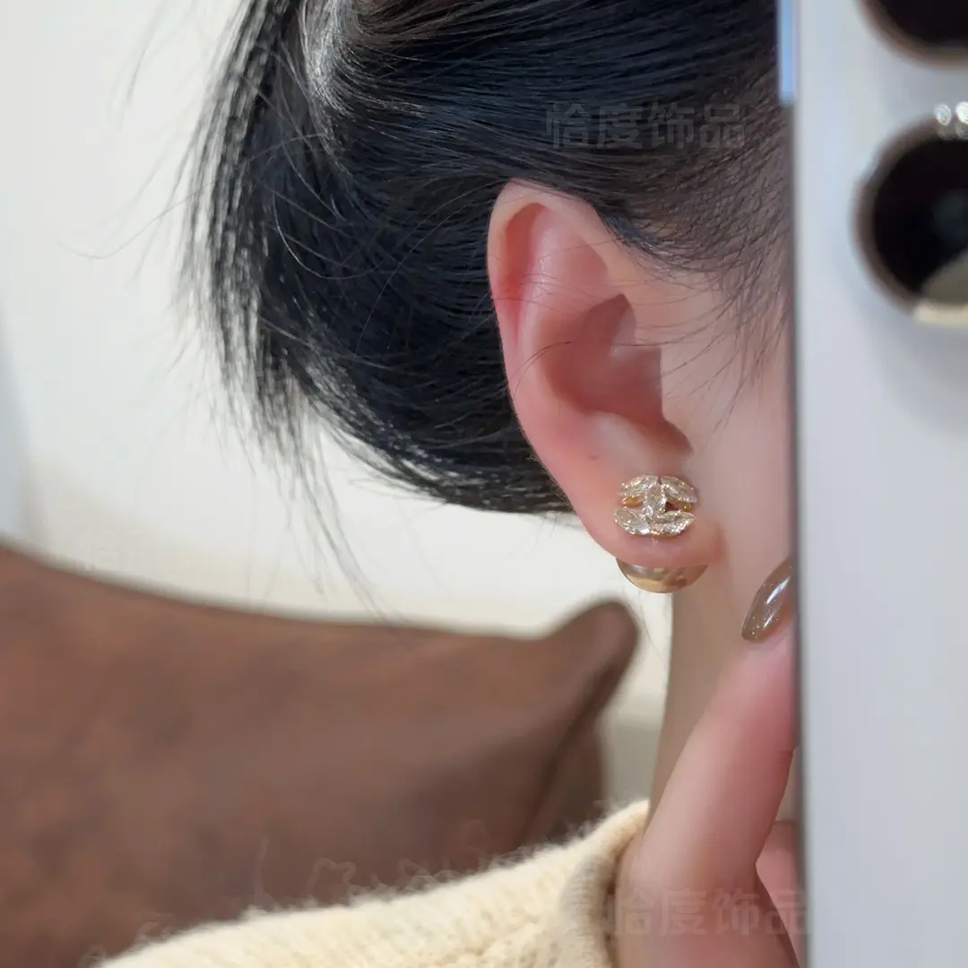 【雯雯时尚好品】小香风法式轻奢温柔锆石耳钉[双11好物]
