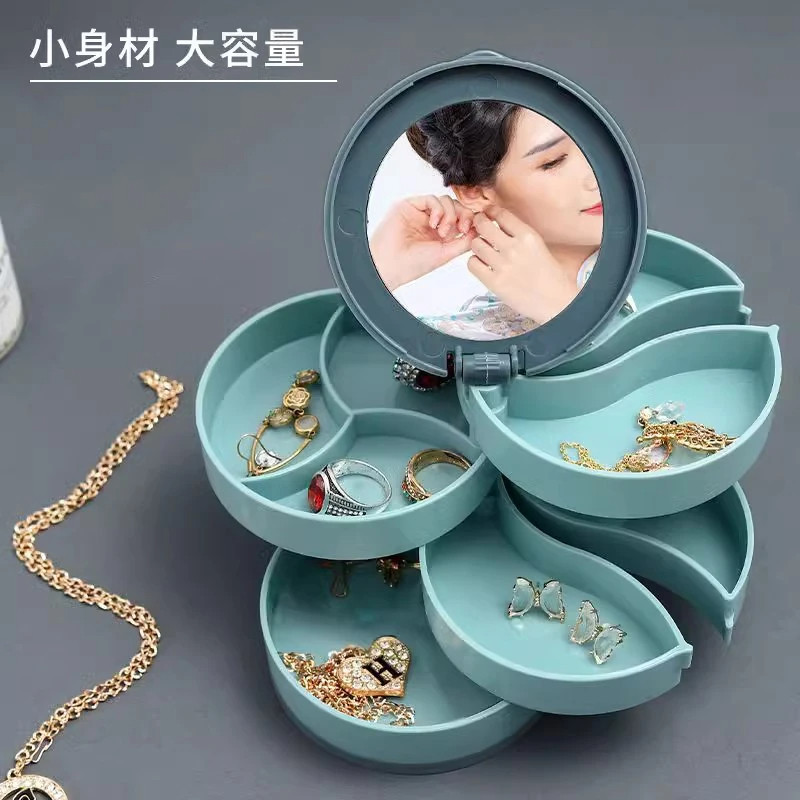 首饰收纳盒耳钉手镯耳饰收纳发饰精致盒饰简约防尘展示架jy