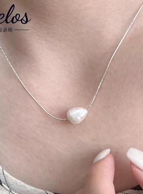 S925纯银巴洛克珍珠锁骨链