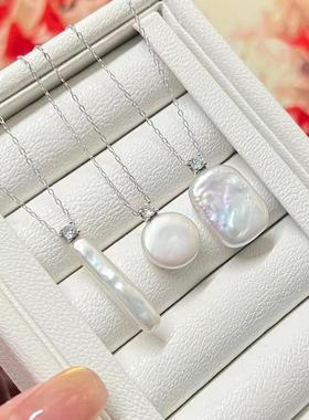 天然巴洛克珍珠S925银项链