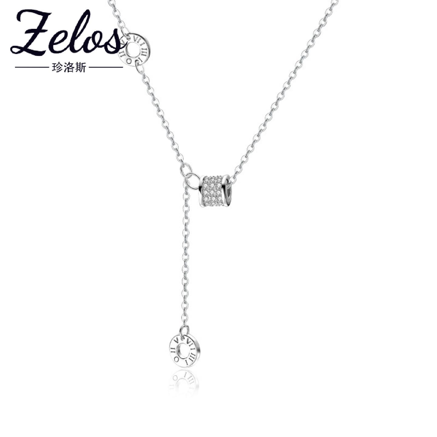 S999足银小众拼接锁骨链