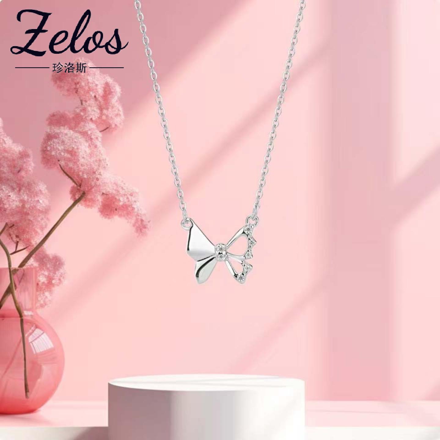 足银镂空蝴蝶轻奢锁骨链