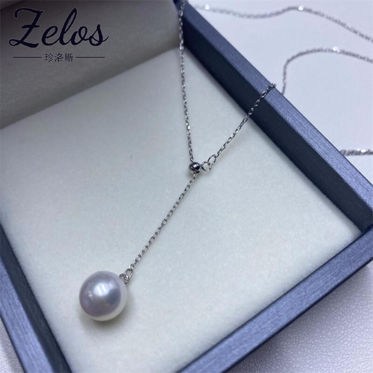 S925银Y字链轻奢珍珠吊坠