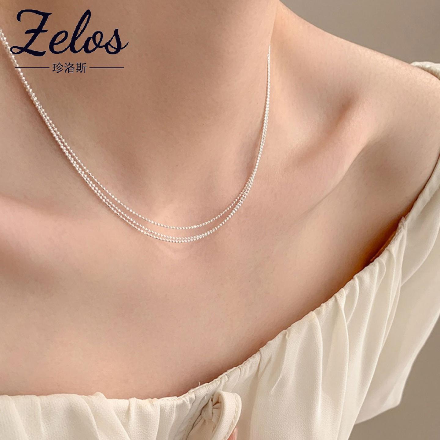 S925纯银叠戴轻奢锁骨链