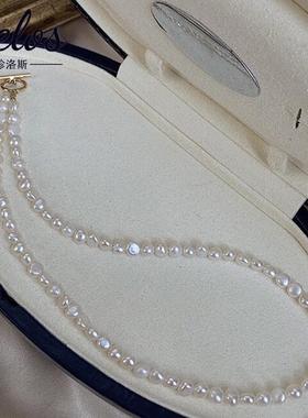 法式高级感淡水珍珠锁骨链