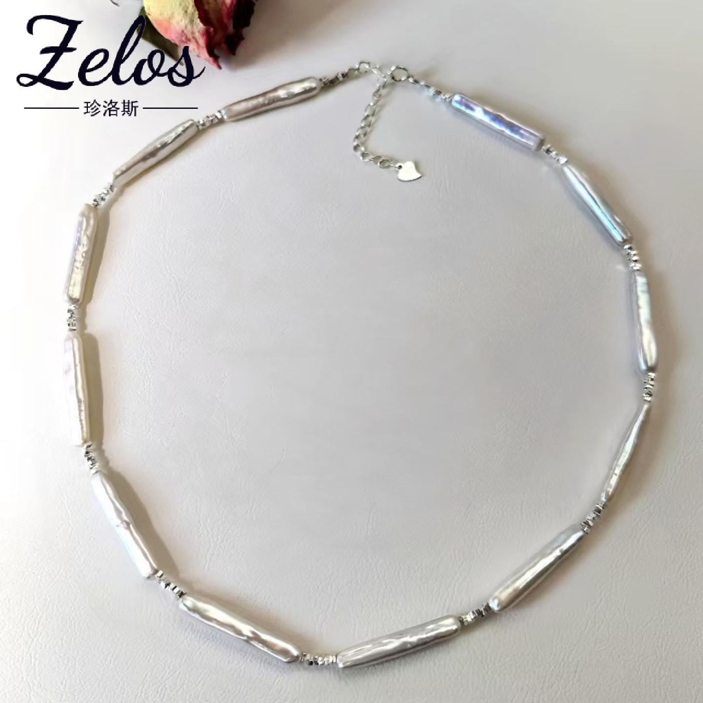 S925纯银珍珠巴洛克项链女