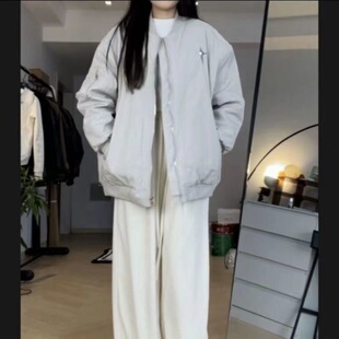 美式高街薄款飞行员夹克女潮牌春秋情侣棒球服夹克ins上衣外套