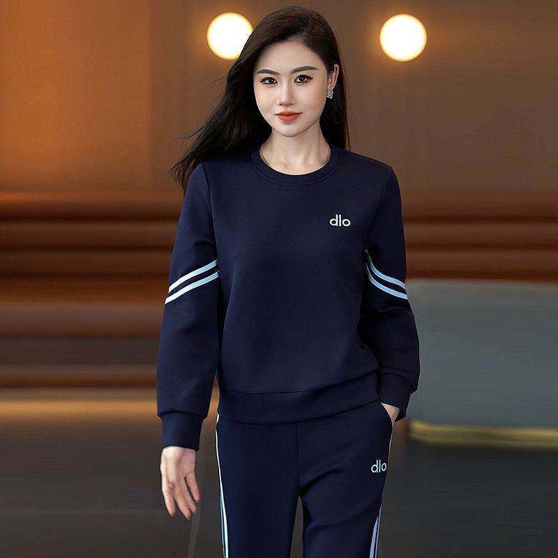 春秋时尚大码两件套宽松显瘦薄款长袖卫衣一整套新款运动服套装