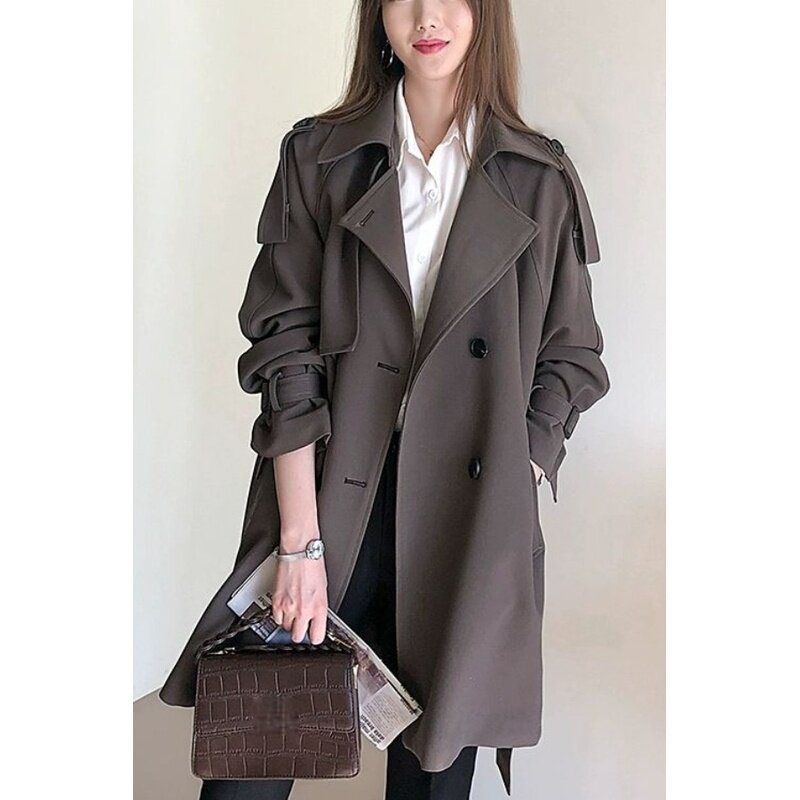 今年流行炸街风衣女中长款2025年新款早秋大码外套高端气质女神范