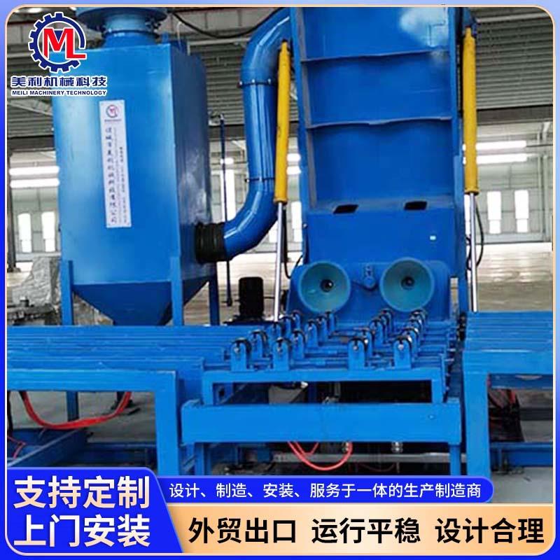 钢瓶内壁抛丸机除锈氧化皮清理双工位内喷设备氧气瓶内壁喷砂机