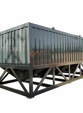 卧式水泥仓免基础煤灰50吨80吨100吨搅拌站方形料仓卧式水泥罐