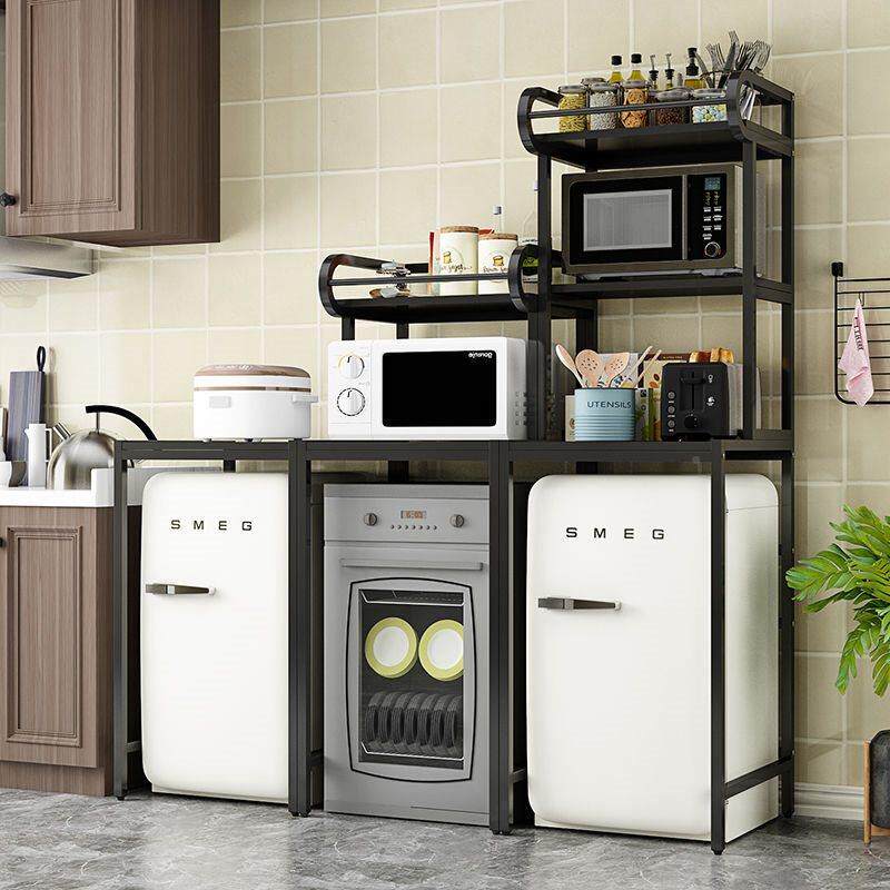 小型冰箱架子置物架家侧面方落地洗碗EHV机顶用厨房部多上层微波