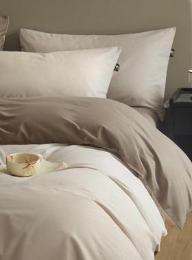 类10710支0长绒棉棉磨毛四件A全套纯棉轻奢纯色简约被套床单款三