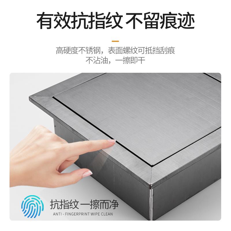 达点橱不锈TTmgfghh钢垃圾盖台面嵌入式柜桶方形翻盖厨隐藏桌房面