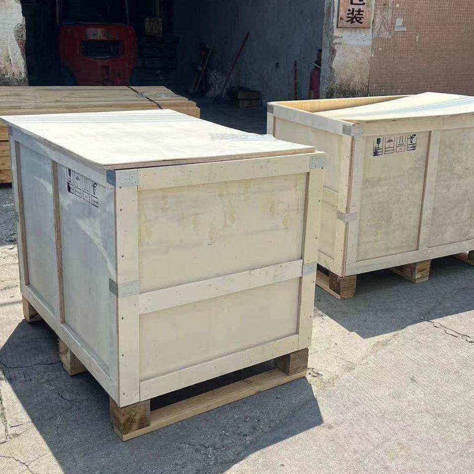 定制钢边胶合长板包装木XD0913箱大方收纳物流箱带特木盖木框周转