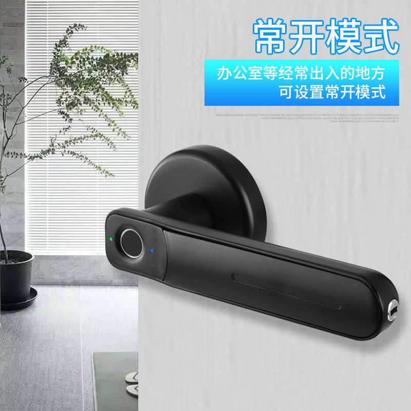 通通锁室内卧室木门指纹锁办公家用球锁门锁执手电子智能锁房间门