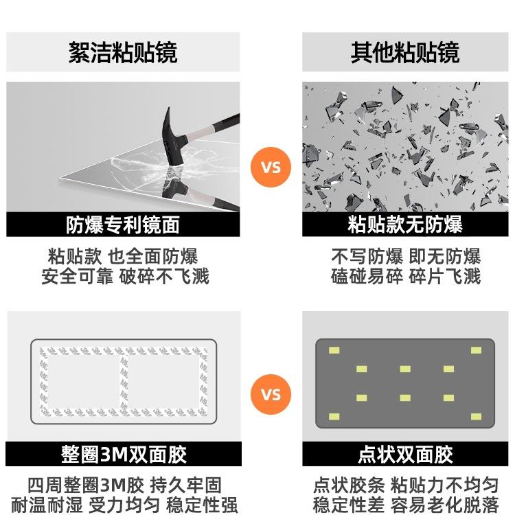 无穿衣镜贴柜面门壁挂全镜落地镜家用免打孔挂墙镜985框子贴墙自