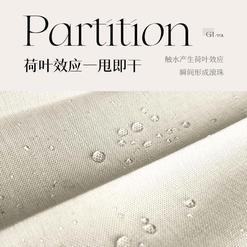 浴室折帘叠浴免帘打11孔卫生间干湿分隐离淋浴防水布高档形遮挡帘