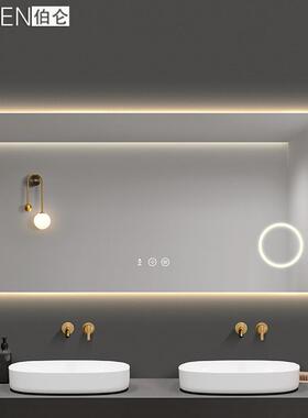 BOLN112智能E浴镜壁挂墙led带室灯化妆防雾大尺卫生间背寸光镜大