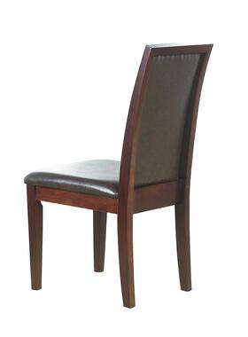 实木椅美座式书桌椅家用靠餐背皮革软座木馆椅简约饭BMP店椅中式