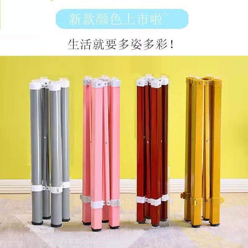 腿架不锈钢桌脚玻08406#璃支圆桌桌架子可伸缩折叠桌腿铁艺餐桌长
