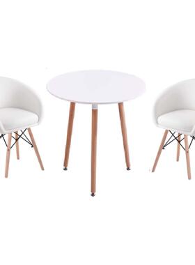 0J阳台闲椅电实木休桌二椅脑椅时一尚简约美甲椅白色PUF7H59SJ5皮