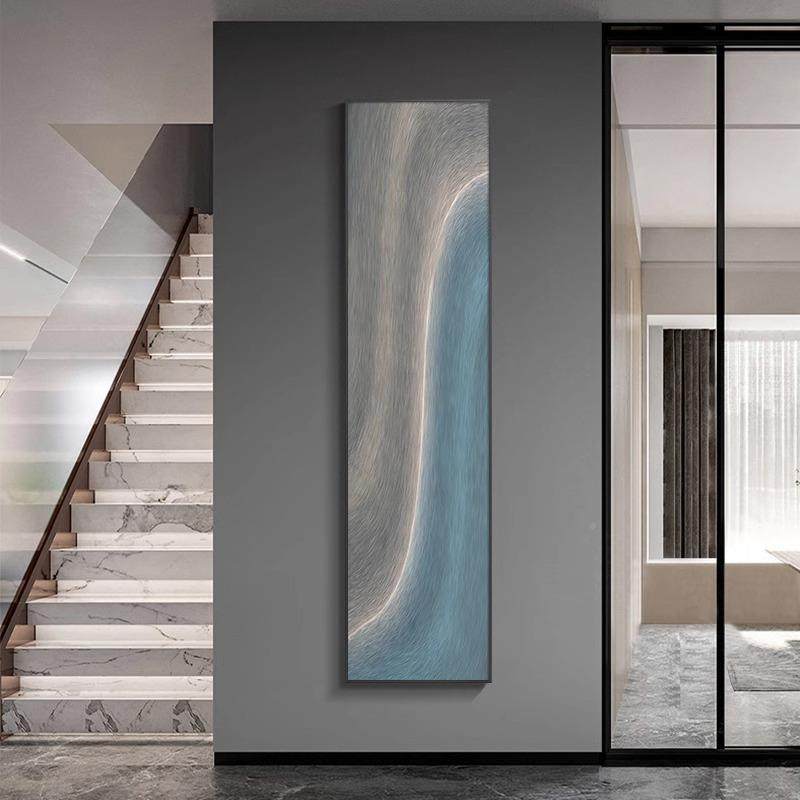 大酒气抽长条玄关装饰画走廊过道艺竖术创意JIV挂画客象厅墙面店