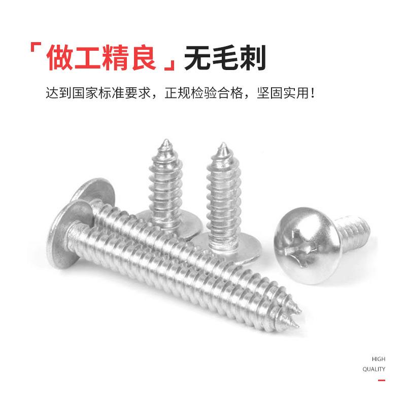304锈螺大扁攻自攻螺丝十字槽大184扁头自攻钢螺钉盘头圆不头自攻