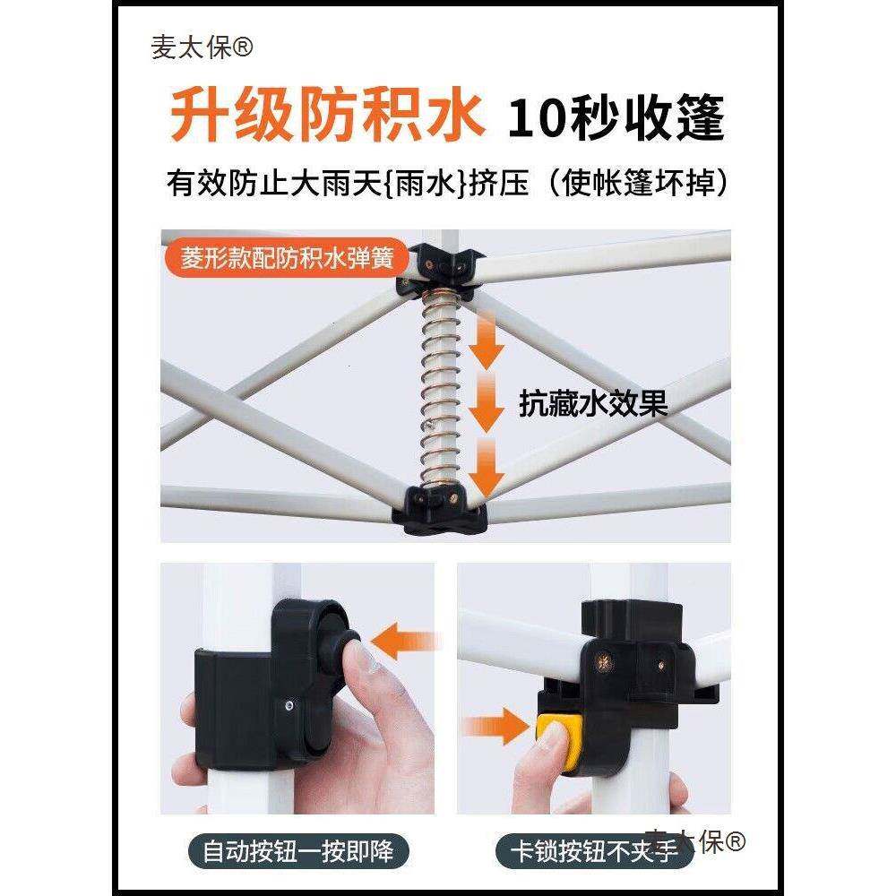 车棚遮棚家用户防晒麦太保四角叠外车蓬雨棚防雨停阳车棚汽车折移