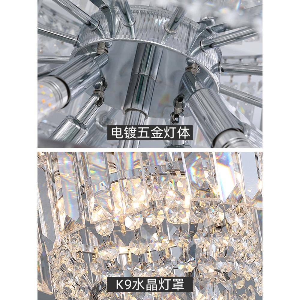 别墅客厅灯楼梯灯挑简约复式跃层楼中楼空轻埃及进楼口水晶奢ZJJ4