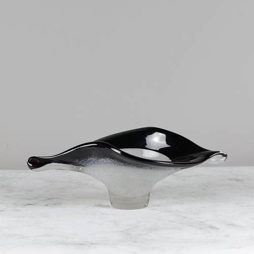 现代简约嘴鱼型玻璃尖果售盘摆件软饰品楼部样板间客厅餐326桌装