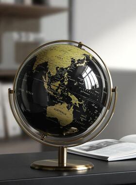 创意室轻奢设地球仪摆件办公桌FEQ摆书房办面公桌酒柜现代家居装