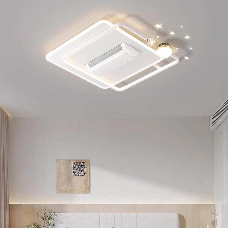 客厅无叶吸顶风扇灯中山极简大力静音灯具遥控l风e847智能d光全谱