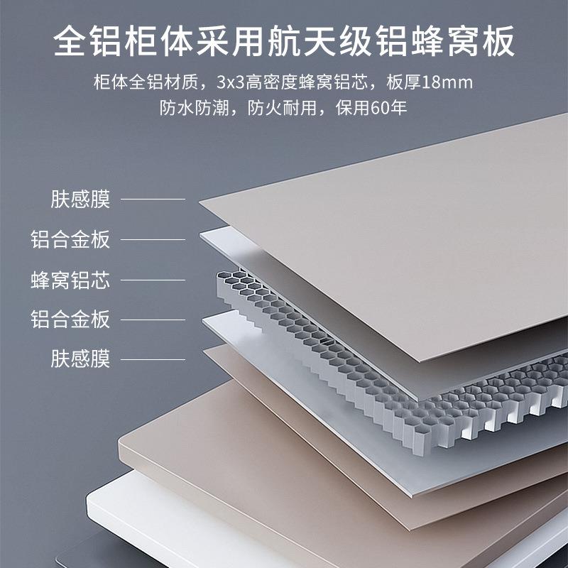 全铝具家用约靠墙简铝合金书家柜开书柜放展式组合收纳示书架置物