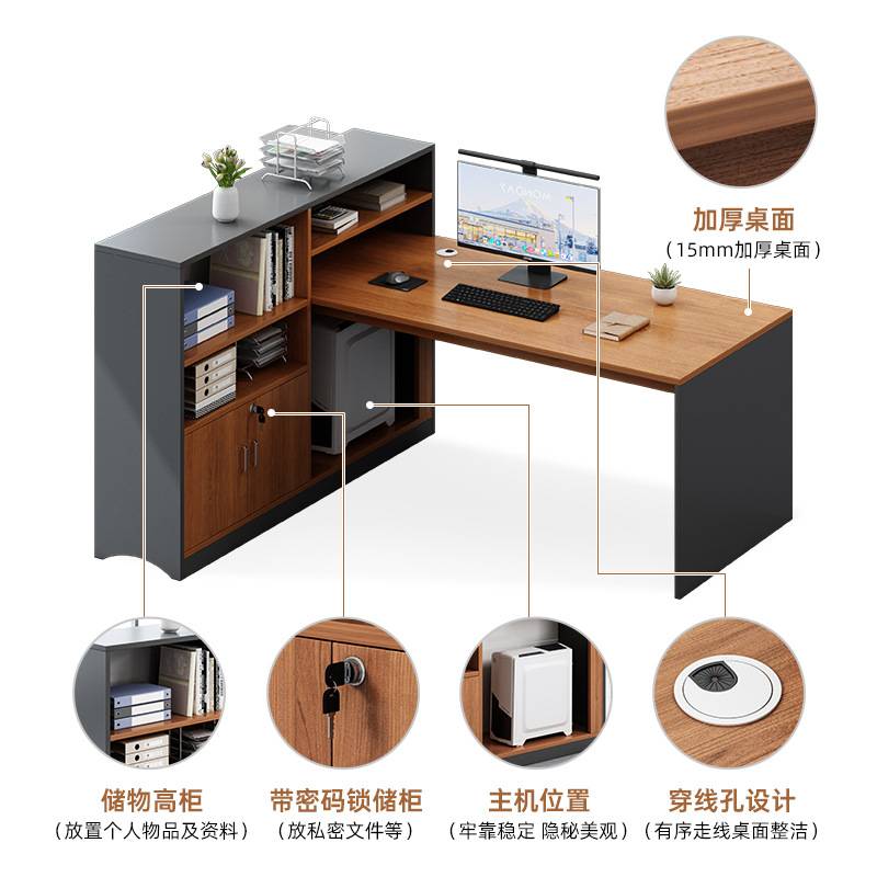 办公桌员工位简约现代办公室卡座财务隔断屏风工作位职员桌椅组合