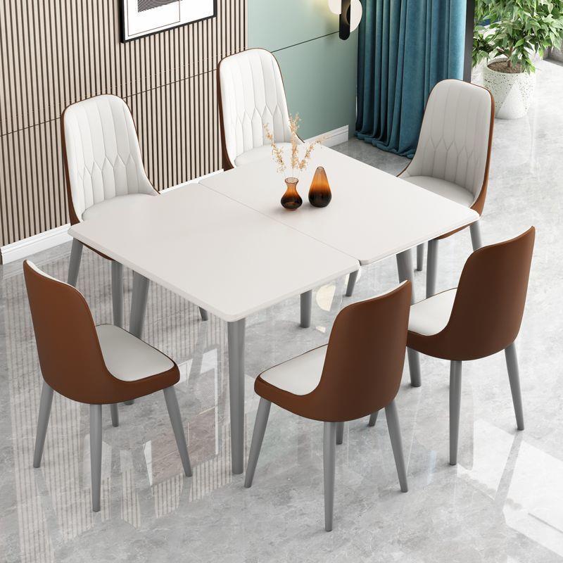 见详情可桌缩岩板餐桌椅伸组合小户型用家可折叠吃饭子实木出租房