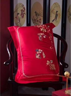 100支长绒棉绣花四件套纯棉全婚庆4件结婚大刺红色TTP绣套床上棉