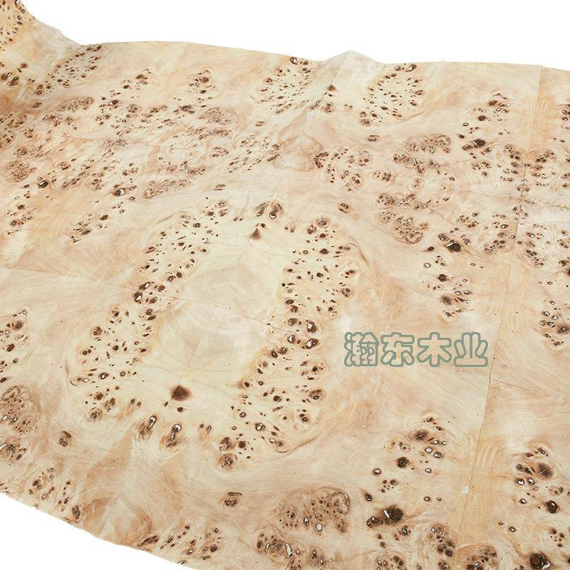 天.然白杨树瘤实贴木皮高档家具乐器吉音箱手工实木面皮02593263m