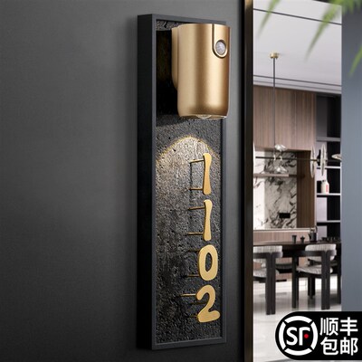 入户门牌号高级感定制新家新房意式极简不锈钢立体字家门口门上装