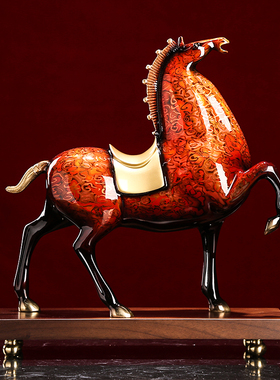 纯铜马摆件招g财八客厅书房玄关办公室生肖马乔迁新居装饰礼品