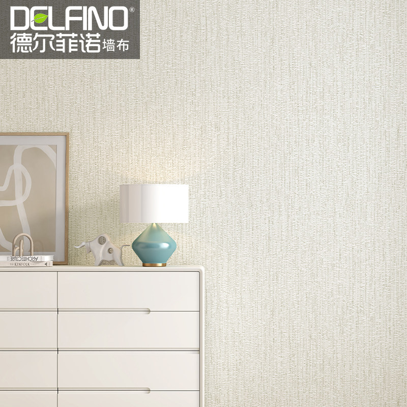 2024a年新款奶油风无缝墙布全屋现代简约卧室客厅背景墙提花壁布