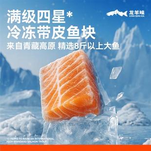 直播龙羊峡冷冻三文鱼块720g/960g中段带皮去刺高原虹鳟顺丰