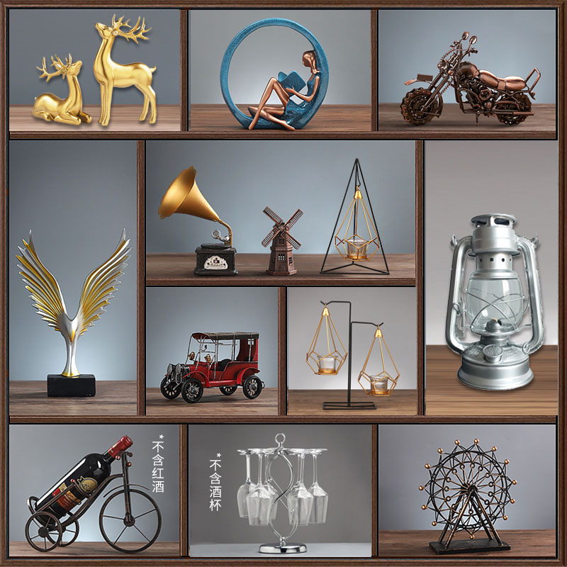 客厅软装饰品小摆件简约酒柜电视柜玄关橱窗创T意家居桌面摆设